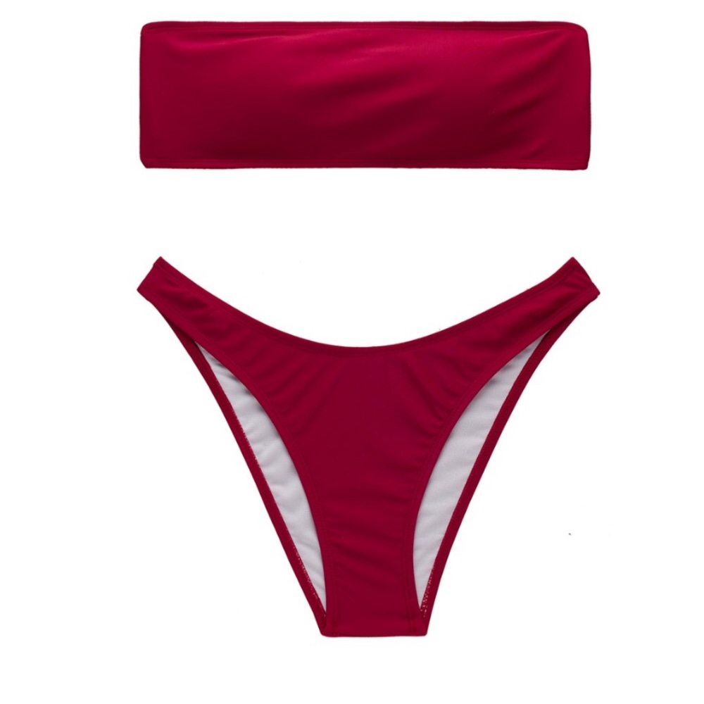 Red Koana Bandeau Bikini